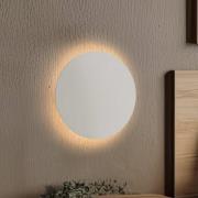 TK Lighting Luna vägglampa, beige, indirekt ljus, Ø 30 cm, stål