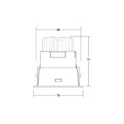 BRUMBERG Binato DALI downlight anslutningsbox 3.000 K vit