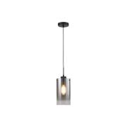 Freelight Ventotto hängande lampa, svart/rök, Ø 15 cm, glas