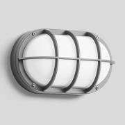 Bega 22835 LED-utomhusvägglampa E27 30x18cm silver