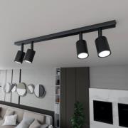 EMIBIG LIGHTING Taklampa Flash, svart, 4 lampor, metall