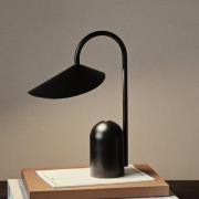 ferm LIVING LED-bordslampa Arum, svart, dimbar, IP44