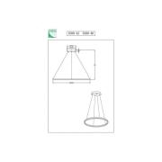 Fabas Luce Giotto LED-pendellampa, Ø 100 cm, 1 lampa, svart