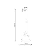 TK Lighting Cono pendellampa, enkel ljuskälla, Ø 25 cm, tegelröd