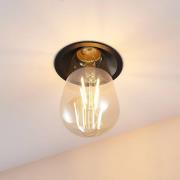 Molto Luce LED-inbyggnadslampa Willi 68R, svart, aluminium, E27