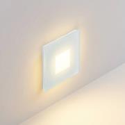 Molto Luce LED-inbyggnadslampa Vägg R68 Glas IP44 SQ, vit, CCT