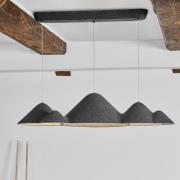 LOOM DESIGN LED-hänglampa Panorama svart/grå filt 106 cm