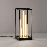 FISCHER & HONSEL Grid LED-bordslampa, svart/guld, metall, CCT, dimbar