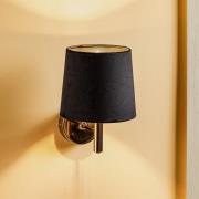 Argon Vägglampa Polo, svart/mörk mässing