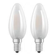 OSRAM LED-kronljuslampa E14 4W varmvit i 2-pack