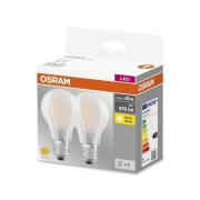 OSRAM LED-lampa E27 4W 827 Classic A matt 2-pack set