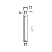 OSRAM LED glödlampa rör S15, S19, 22,1 cm, 4 W, 2 700 K