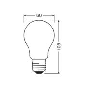 OSRAM LED Classic, matt, E27, 5 W, 1 055 lm, 4 000 K, A75