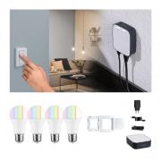 Paulmann Smart Home-paket ZigBee 4x E27 9,3W LED-matta RGBW