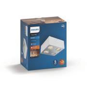 Philips myLiving LED-spotlight Box 4 lampor vit