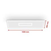 Telefunken LED-panel Centrelight vit Remote CCT RGB 100x25cm