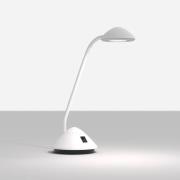 LED-bordslampa MAULarc, vit, höjd 38 cm, flexibel