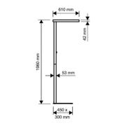 LED-golvlampa MAULjuvis, vit, 196 cm, sockel, dimbar