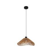 EGLO Lavister hänglampa, svart/naturell, papper