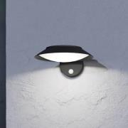 EGLO LED-vägglampa Cerrisi, bredd 10,5 cm, svart, sensor