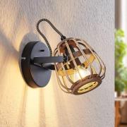 Lindby takspotlight Bominio, 19 cm, 1 lampa, trä, rotting