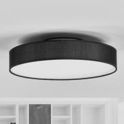 Lindby LED-taklampa Saira textil, 40 cm, svart