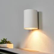 Lindby Vit vägglampa Miroslaw tillverkad av gips