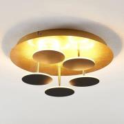 Lindby Casni LED-taklampa, svartguld