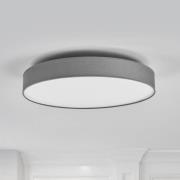 Lindby LED-taklampa Saira, Ø 50 cm, grå, textil