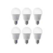 Lindby LED-lampor, set om 6, E27, 8,5 W, matt, 3 000 K