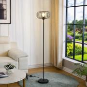 Lindby Krish golvlampa, burlook, svart