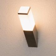 Lindby utomhusvägglampa Lorian, rostfritt stål, 38 cm, IP44, E27