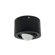 Lindby spotlight Jyla, svart, 4.200 K, Ø 13 cm, lins, aluminium