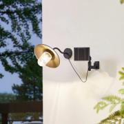 Lindby Virane LED solcellslampa för vägg, svart, aluminium