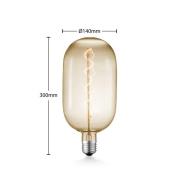 Lucande LED-lampa E27 T140 4W 2700K bärnsten