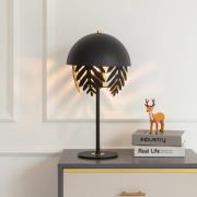 Lucande Aparas bordslampa leaf look, svart-guld