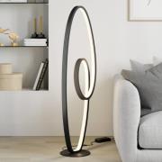 Lucande LED-golvlampa Bronwyn, 122cm, antracit, aluminium