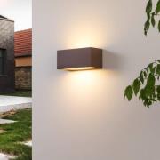 Lucande Bente utomhusvägglampa, rostfärgad, aluminium, 11 cm