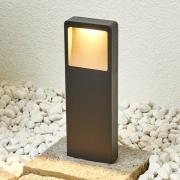 Lucande LED-sockellampa Leya, 4 enheter, 35cm, antracit, IP54