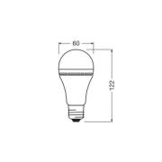 OSRAM traditionell LED-lampa E27 8W matt 4000K uppladdningsbart batter...