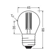 OSRAM LED-filamentlampa E27 3,8W 2700K 806lm