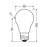 OSRAM LED-lampa matt E27 3,8W 4000K 806lm dimbar