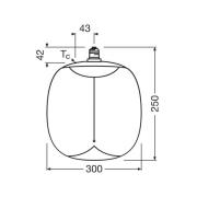 OSRAM LED Vintage Big Oval E27 12W 818 Filament rök dimbar