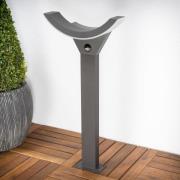 Lucande LED-väglampa Halv, sensor, 60 cm, antracit, IP54