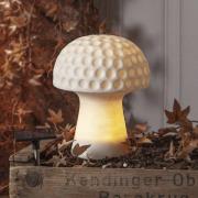 STAR TRADING Sandy LED-solcellslampa, 24 cm, vit, plast, svampformad