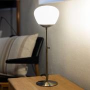 Markslöjd Rise bordslampa, höjd 60 cm, antik mässing, järn, glas