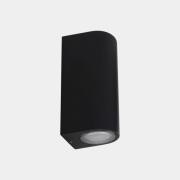 LEDS-C4 LED-utomhusvägglampa Eko Double, svart, bredd 7 cm, aluminium