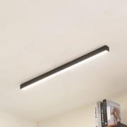 Lucande LED-taklampa Teniona, 101 cm, svart, aluminium