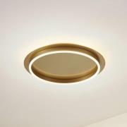 Lindby LED-taklampa Kunis, guld, plast, Ø 46cm