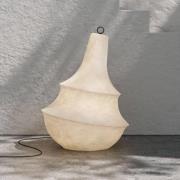 Karman utomhus golvlampa Lady D, höjd 89 cm, vit, glasfiber